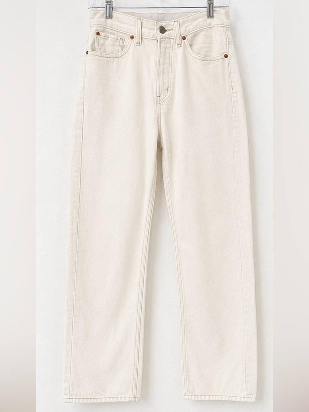 BDG Urban Outfitters Cream Straight Leg Jeans Women Size 27 High Rise